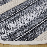 Safavieh Montauk 6'-0" x 6'-0" Rug in Black / Ivory