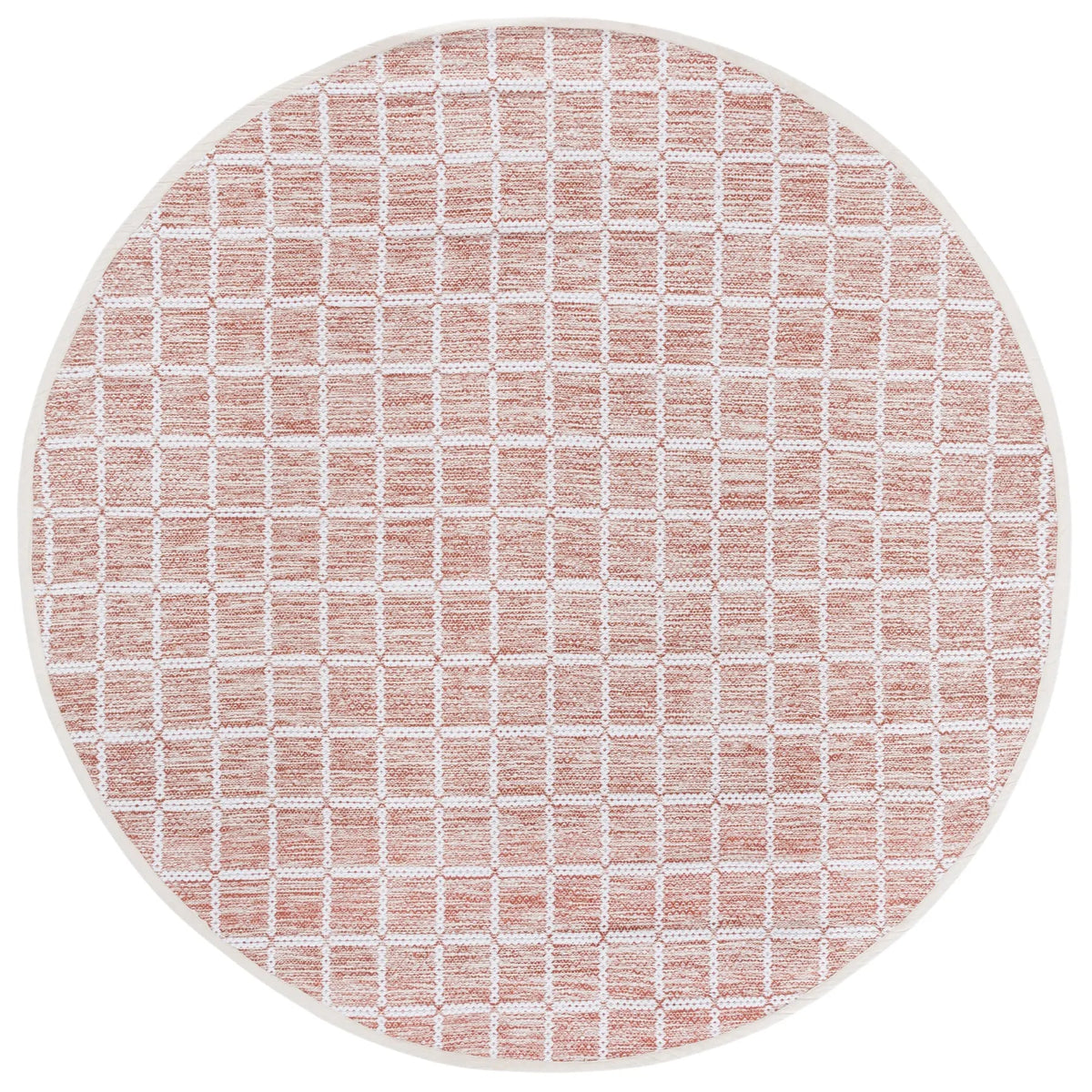 Safavieh Montauk 6'-0" x 6'-0" Rug in Orange / Ivory