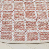Safavieh Montauk 6'-0" x 6'-0" Rug in Orange / Ivory