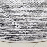 Safavieh Montauk 6'-0" x 6'-0" Rug in Black / Ivory