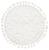 Safavieh Moroccan Tassel Shag 3'-0" x 3'-0" Rug in Ivory