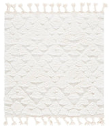 Safavieh Moroccan Tassel Shag 3'-0" x 3'-0" Rug in Ivory