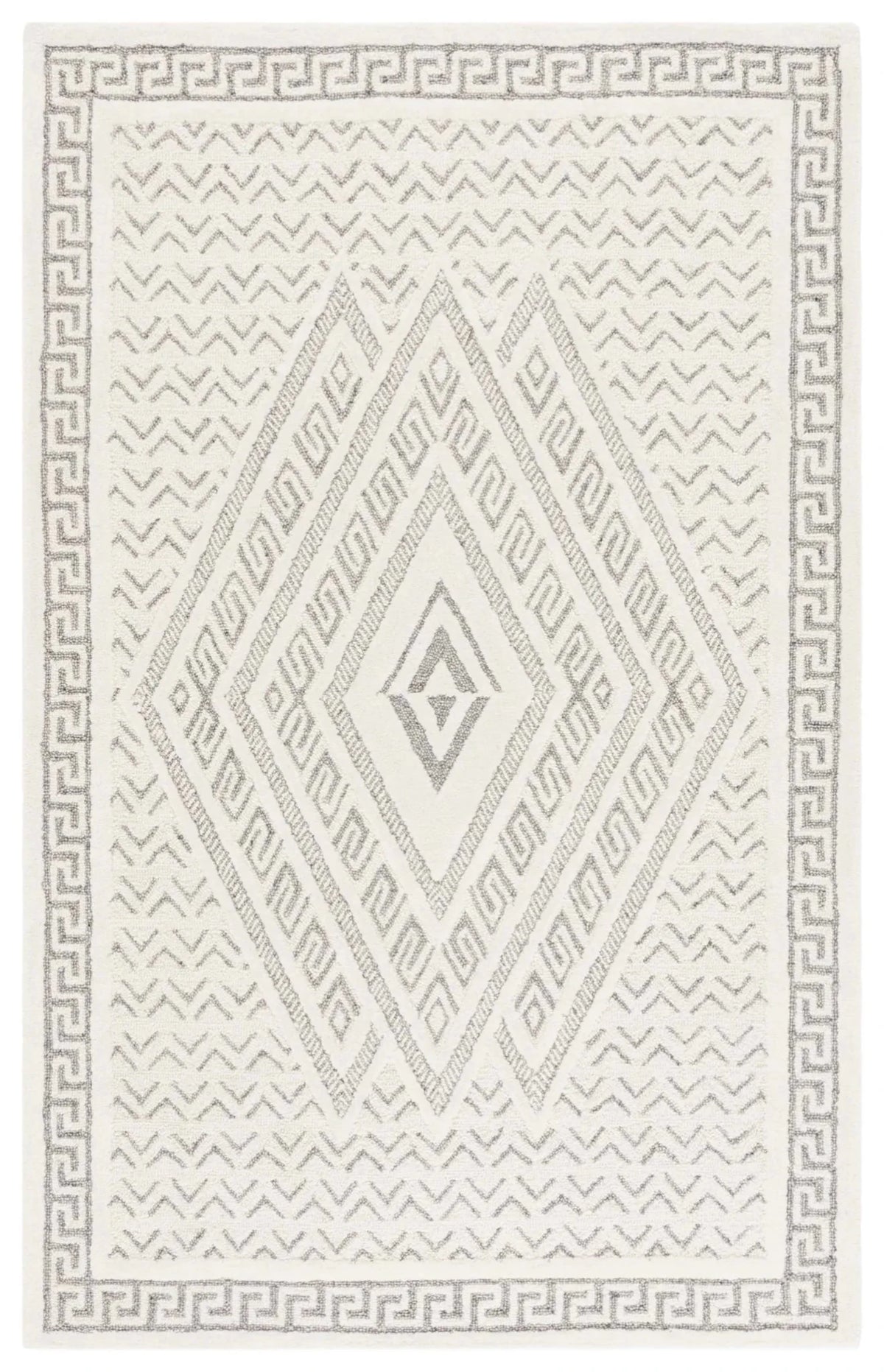 Safavieh Mykonos 4'-0" x 6'-0" Rug in Ivory / Grey