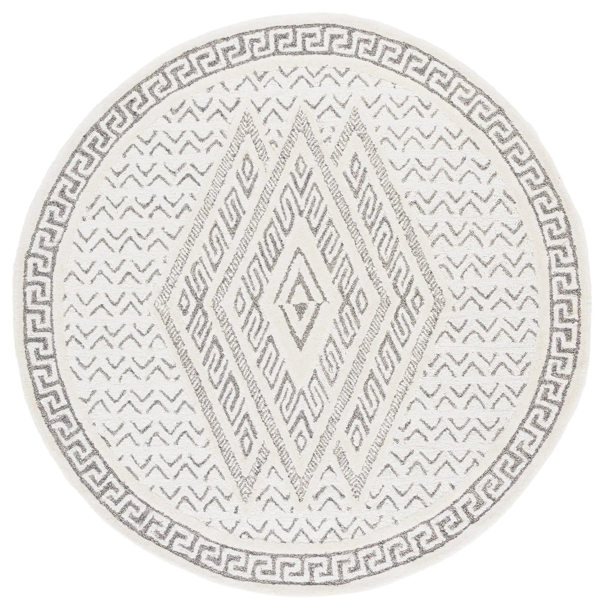 Safavieh Mykonos 6'-0" x 6'-0" Rug in Ivory / Grey