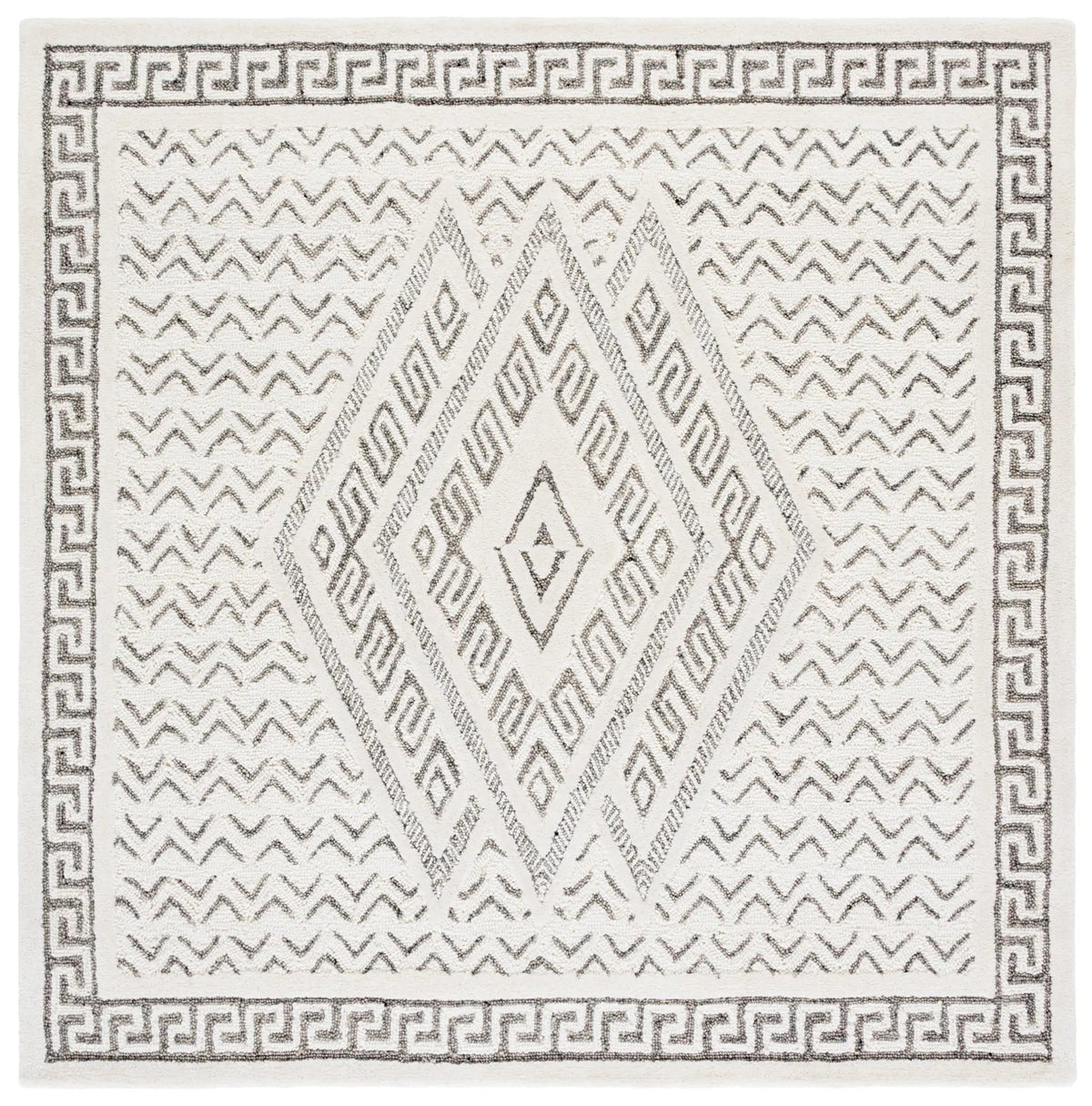 Safavieh Mykonos 6'-0" x 6'-0" Rug in Ivory / Grey