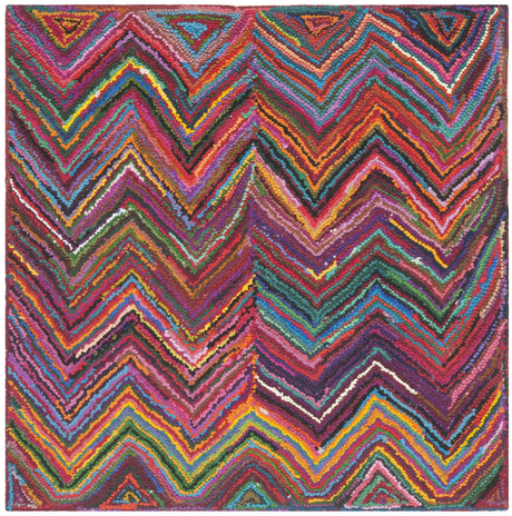 Safavieh Nantucket 4'-0" x 4'-0" Rug in Pink / Multi