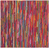 Safavieh Nantucket 4'-0" x 4'-0" Rug in Pink / Multi