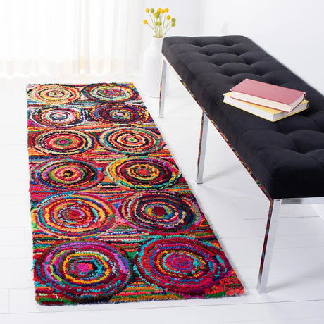 Safavieh Nantucket 2'-3" x 10'-0" Rug in Pink / Multi