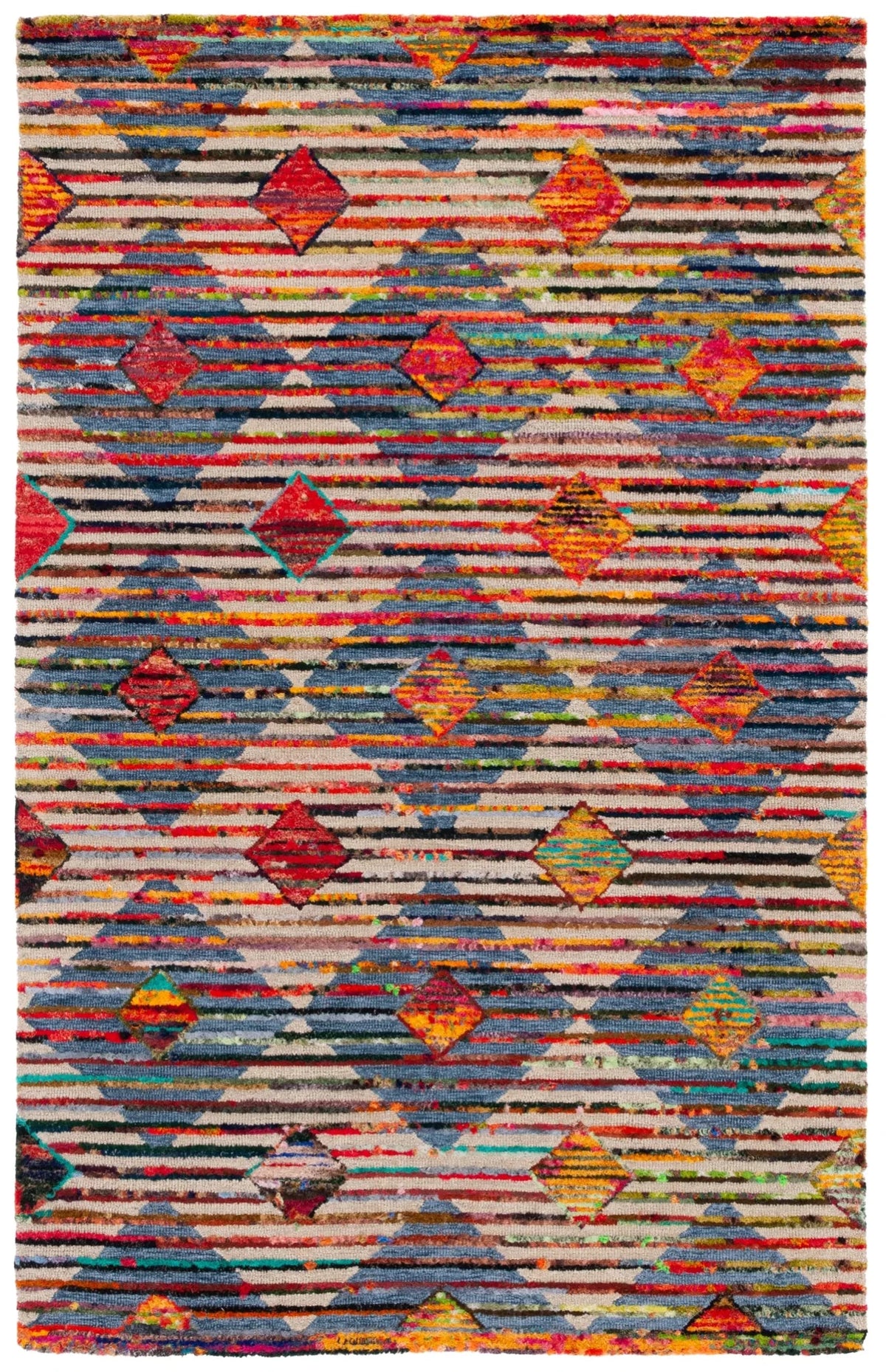 Safavieh Nantucket 4'-0" x 6'-0" Rug in Beige / Blue