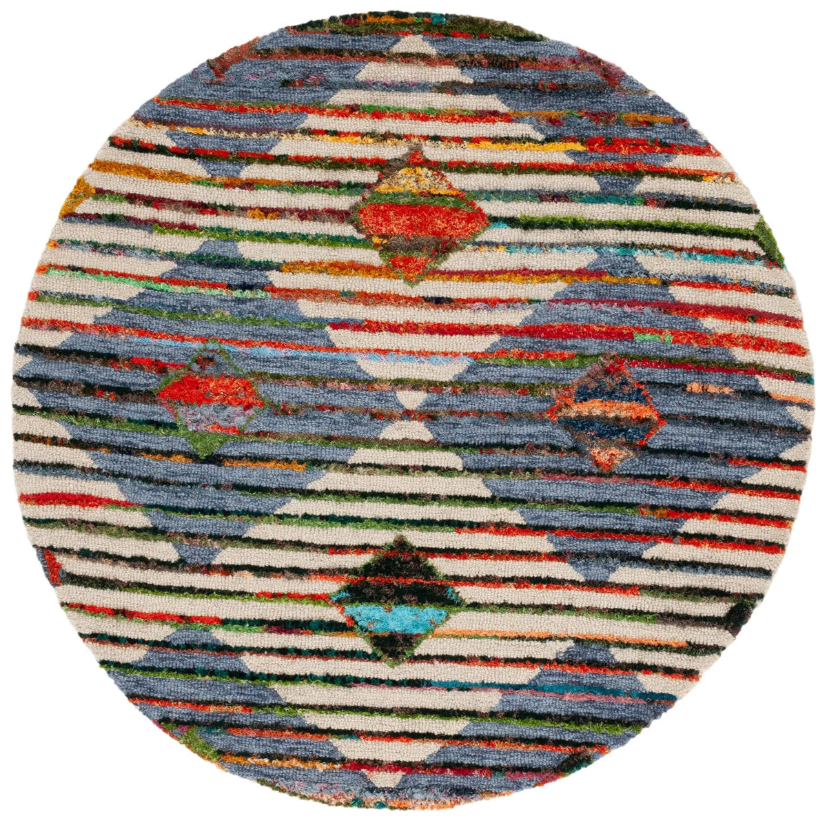 Safavieh Nantucket 4'-0" x 4'-0" Rug in Beige / Blue