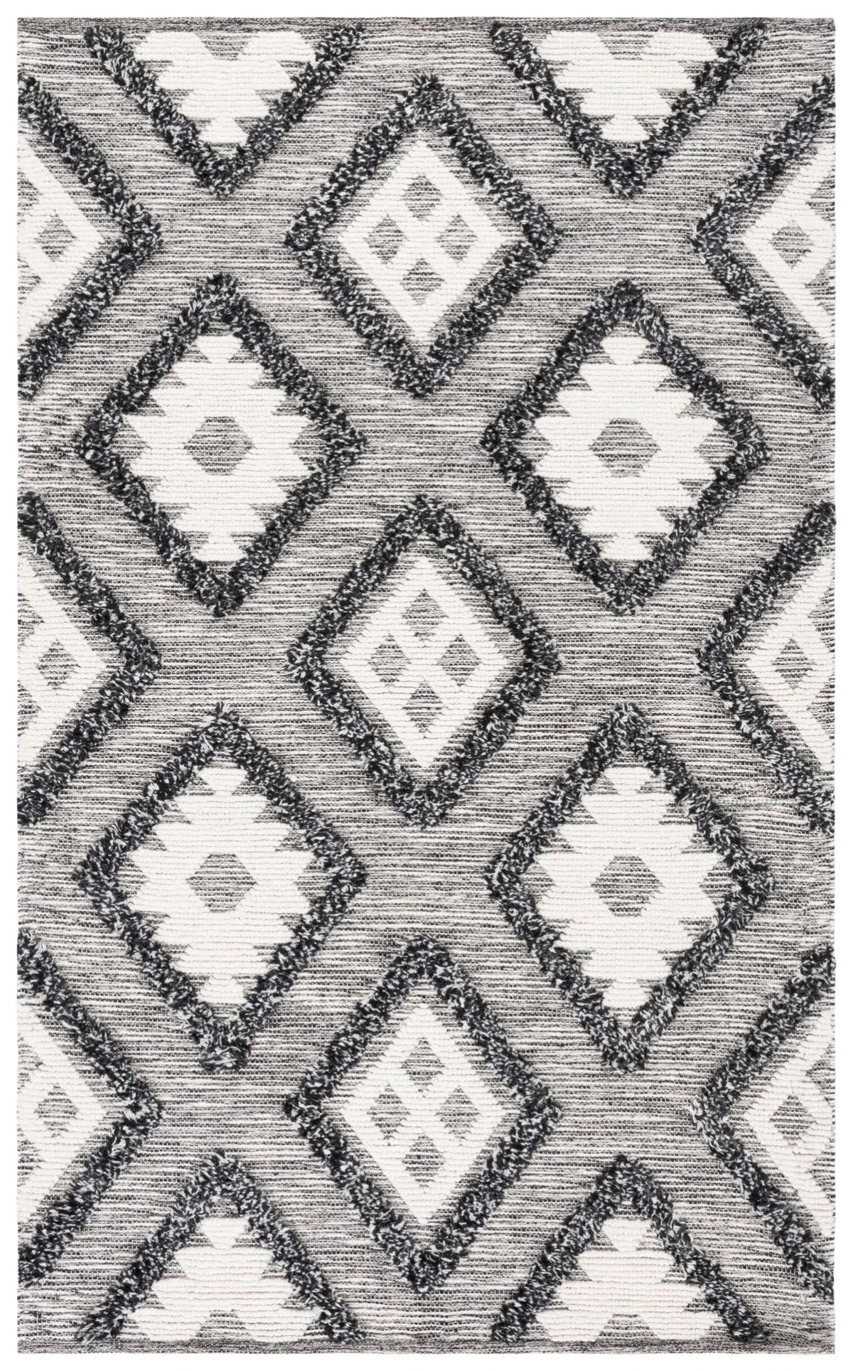 Safavieh Natura 4'-0" x 6'-0" Rug in Black / Ivory
