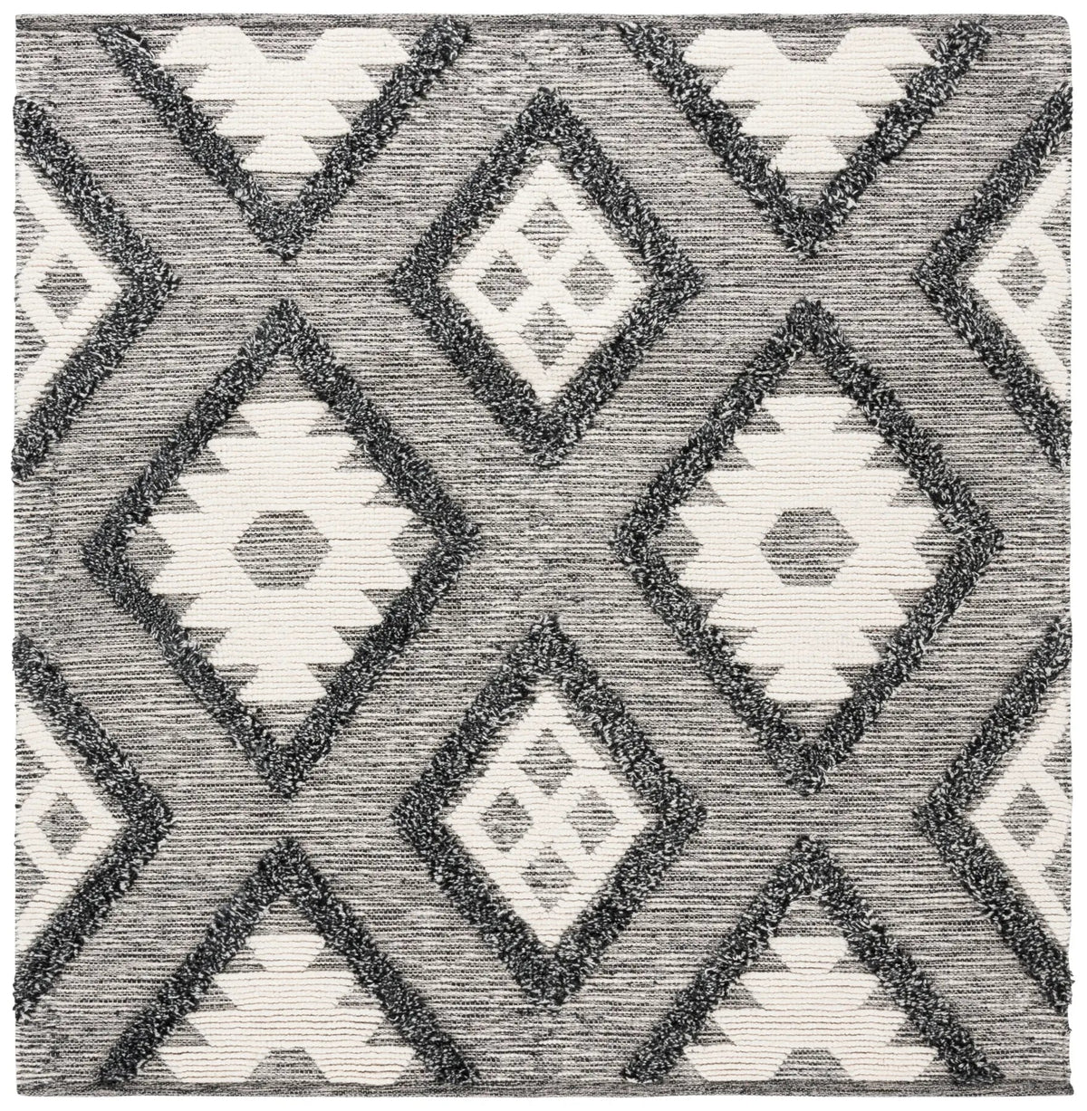 Safavieh Natura 6'-0" x 6'-0" Rug in Black / Ivory