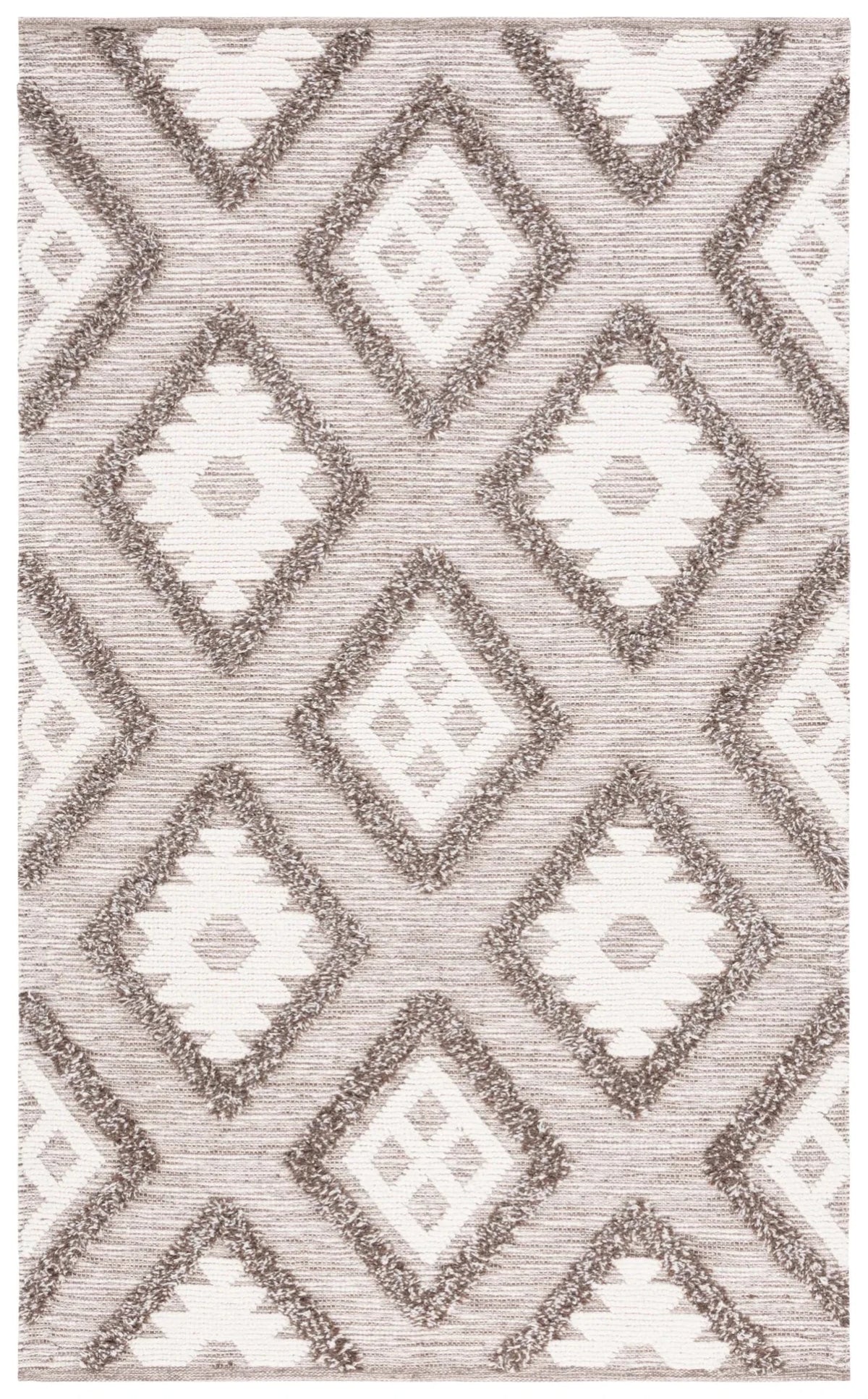 Safavieh Natura 4'-0" x 6'-0" Rug in Dark Grey / Ivory