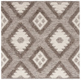 Safavieh Natura 6'-0" x 6'-0" Rug in Dark Grey / Ivory