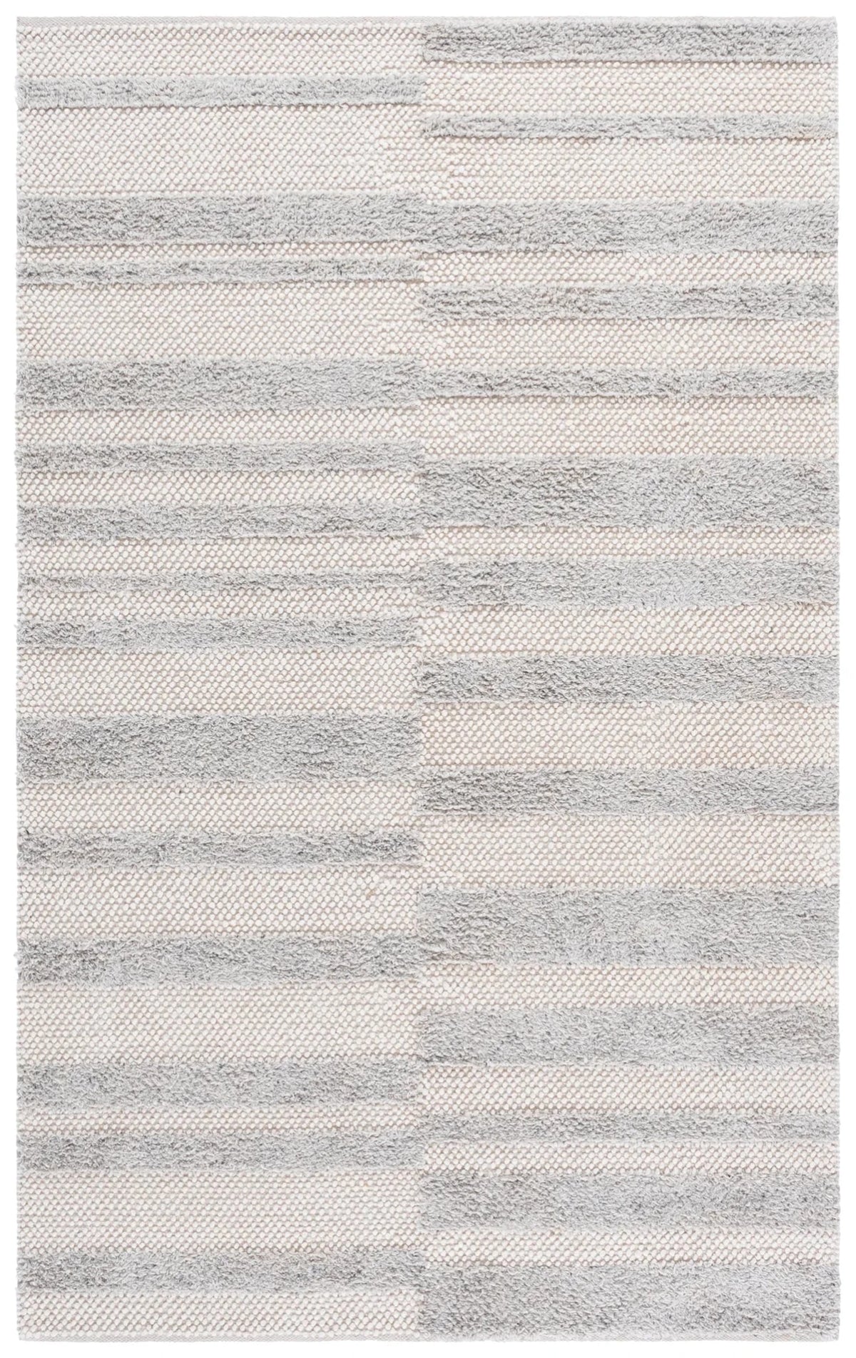 Safavieh Natura 4'-0" x 6'-0" Rug in Light Grey / Ivory