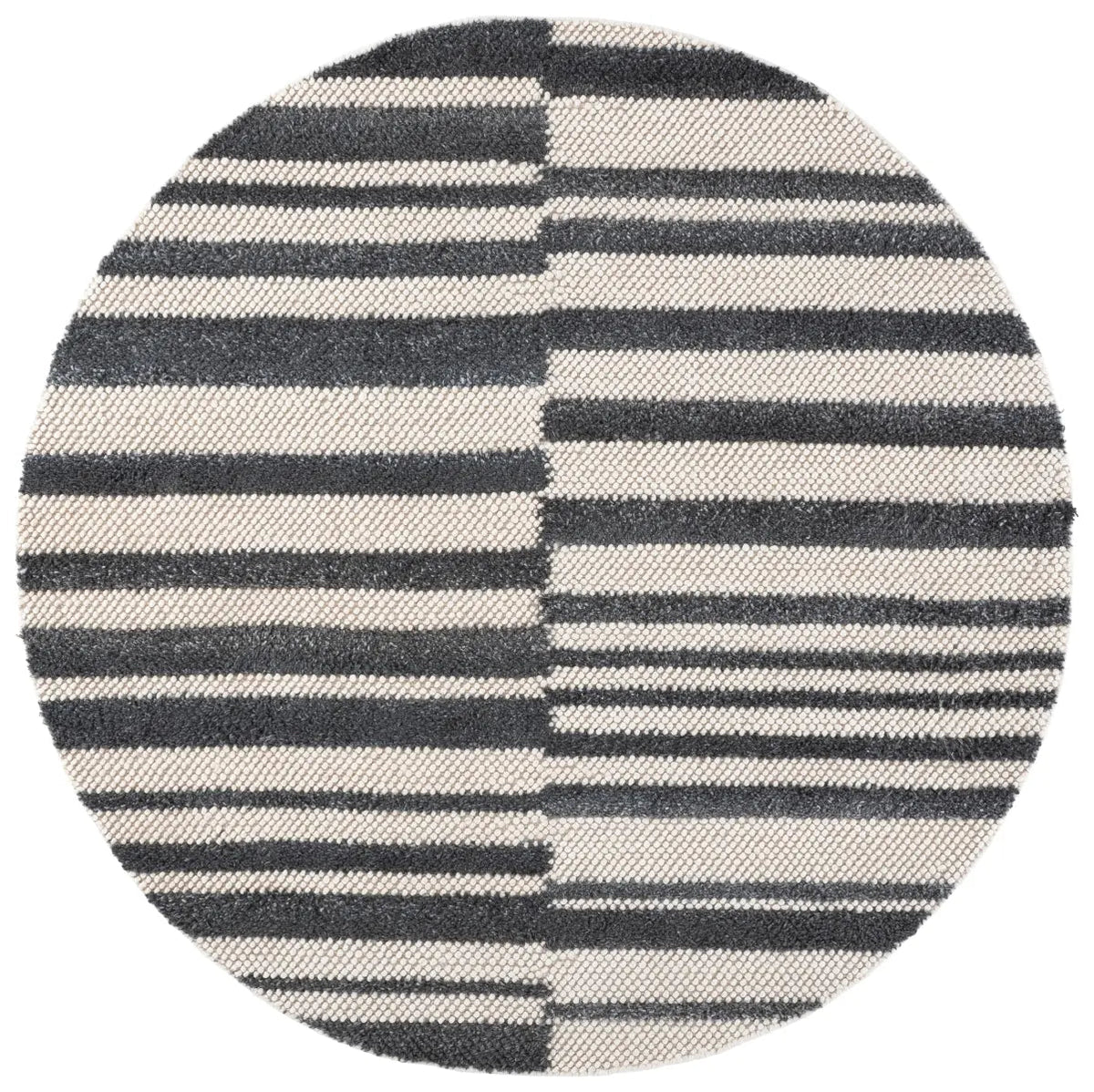 Safavieh Natura 6'-0" x 6'-0" Rug in Dark Grey / Ivory