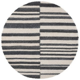 Safavieh Natura 6'-0" x 6'-0" Rug in Dark Grey / Ivory