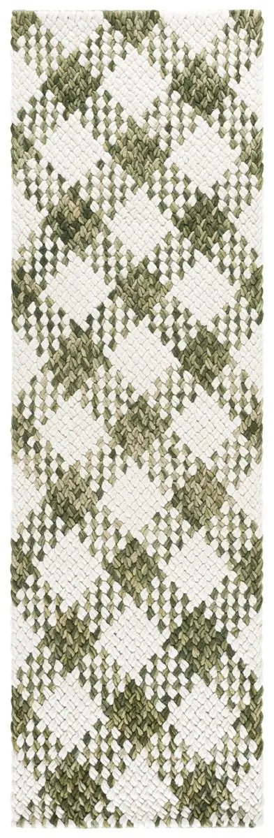 Safavieh Natural Fiber Couture 2'-3" x 8'-0" Rug in Green / Ivory
