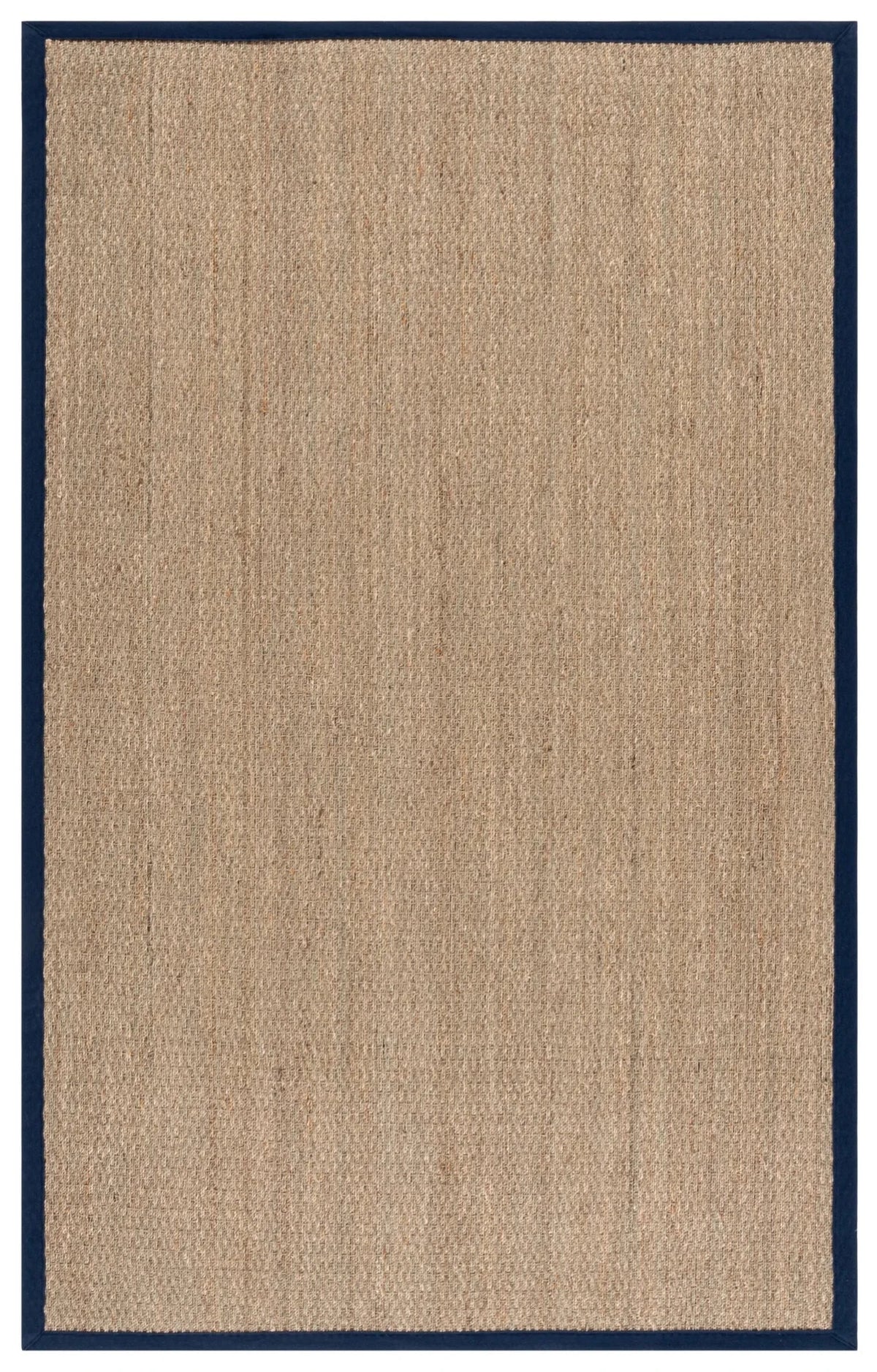 Safavieh Natural Fiber 4'-0" x 6'-0" Rug in Natural / Navy Blue