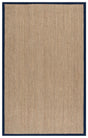 Safavieh Natural Fiber 4'-0" x 6'-0" Rug in Natural / Navy Blue