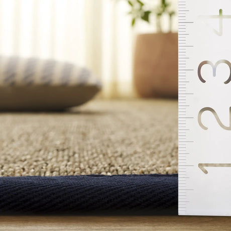 Safavieh Natural Fiber 4'-0" x 6'-0" Rug in Natural / Navy Blue