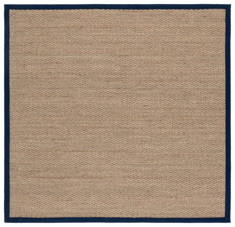 Safavieh Natural Fiber 6'-0" x 6'-0" Rug in Natural / Navy Blue