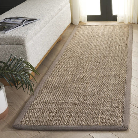Safavieh Natural Fiber 2'-6" x 8'-0" Rug in Natural / Grey