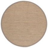 Safavieh Natural Fiber 6'-0" x 6'-0" Rug in Natural / Grey