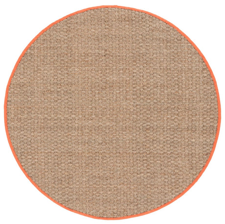 Safavieh Natural Fiber 6'-0" x 6'-0" Rug in Natural / Rust