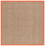 Safavieh Natural Fiber 6'-0" x 6'-0" Rug in Natural / Rust