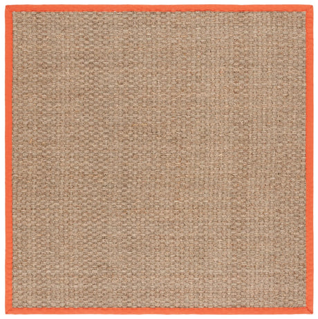 Safavieh Natural Fiber 6'-0" x 6'-0" Rug in Natural / Rust