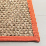 Safavieh Natural Fiber 4'-0" x 6'-0" Rug in Natural / Rust