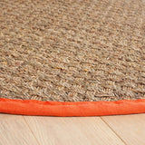 Safavieh Natural Fiber 6'-0" x 6'-0" Rug in Natural / Rust