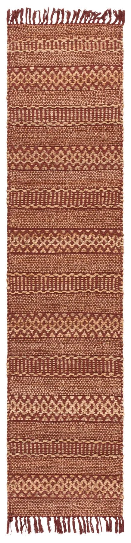 Safavieh Natural Fiber 2'-0" x 9'-0" Rug in Natural / Rust