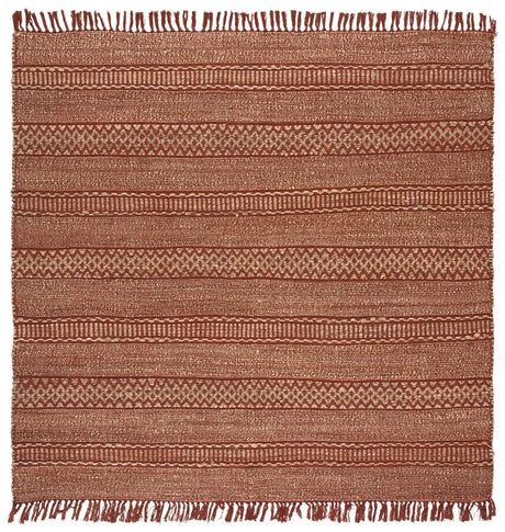 Safavieh Natural Fiber 7'-0" x 7'-0" Rug in Natural / Rust