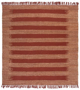 Safavieh Natural Fiber 7'-0" x 7'-0" Rug in Natural / Rust