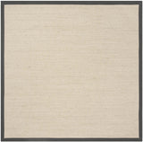 Safavieh Natural Fiber 6'-0" x 6'-0" Rug in Natural / Dark Grey