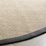 Safavieh Natural Fiber 6'-0" x 6'-0" Rug in Natural / Dark Grey