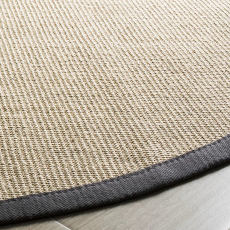 Safavieh Natural Fiber 6'-0" x 6'-0" Rug in Natural / Dark Grey