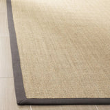 Safavieh Natural Fiber 4'-0" x 6'-0" Rug in Natural / Dark Grey
