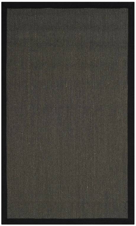 Safavieh Natural Fiber 3'-0" x 5'-0" Rug in Anthracite / Black