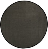 Safavieh Natural Fiber 6'-0" x 6'-0" Rug in Anthracite / Black