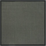 Safavieh Natural Fiber 6'-0" x 6'-0" Rug in Anthracite / Black