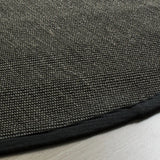Safavieh Natural Fiber 6'-0" x 6'-0" Rug in Anthracite / Black