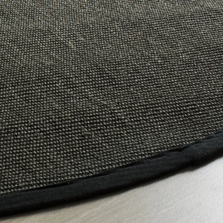 Safavieh Natural Fiber 6'-0" x 6'-0" Rug in Anthracite / Black