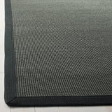Safavieh Natural Fiber 4'-0" x 6'-0" Rug in Anthracite / Black