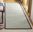 Safavieh Natural Fiber 2'-6" x 8'-0" Rug in Teal / Brown
