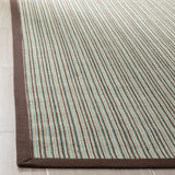 Safavieh Natural Fiber 4'-0" x 6'-0" Rug in Teal / Brown