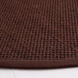 Safavieh Natural Fiber 6'-0" x 6'-0" Rug in Chocolate / Dark Brown