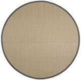 Safavieh Natural Fiber 6'-0" x 6'-0" Rug in Natural / Grey